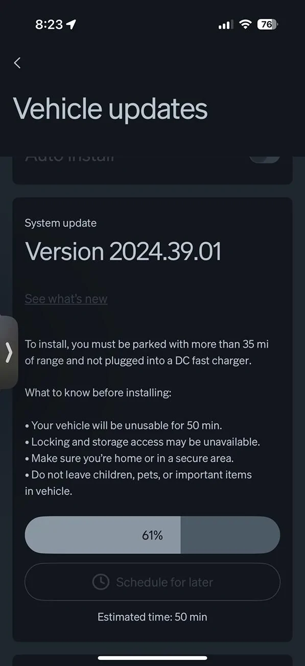 Rivian R1T R1S 2024.39 Update Rolling Out IMG_0352
