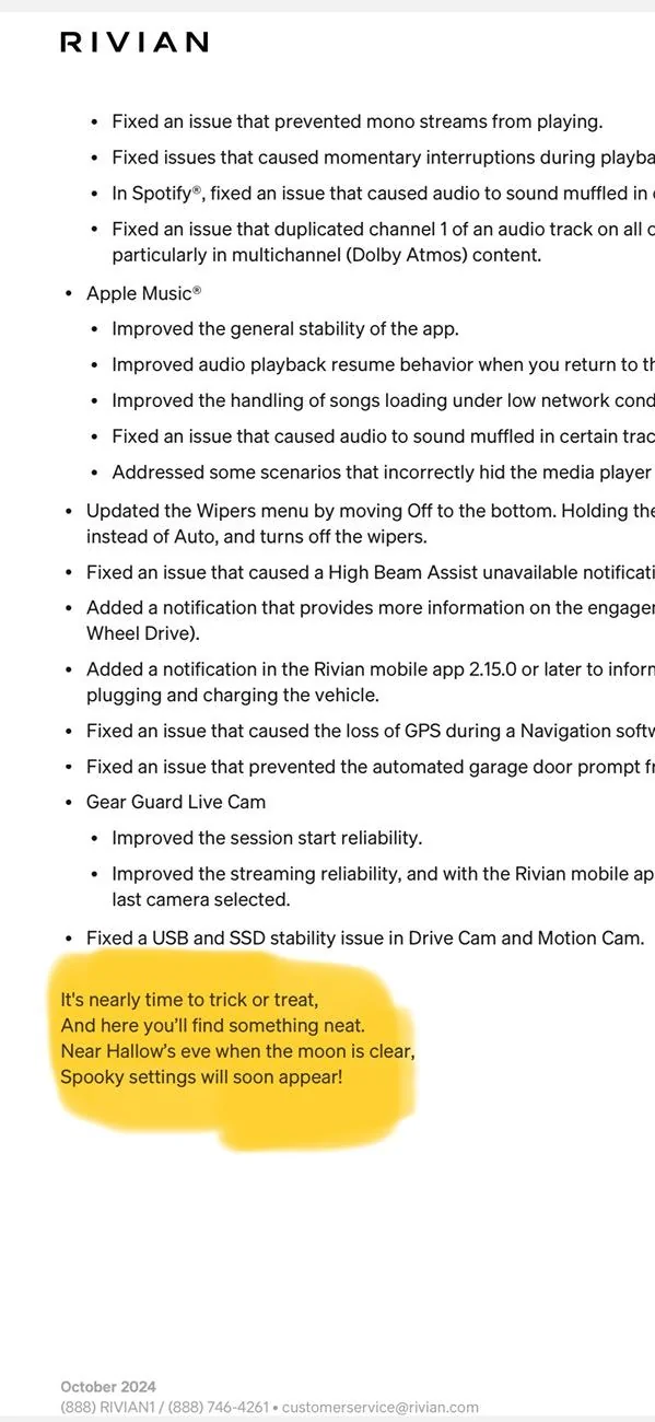 Rivian R1T R1S 2024.39 Update Rolling Out IMG_2662