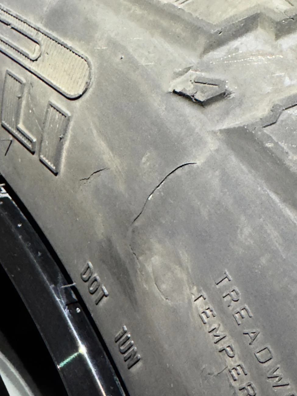 Rivian R1T R1S OEM Pirelli Scorpion A/T Plus splitting apart IMG_3777