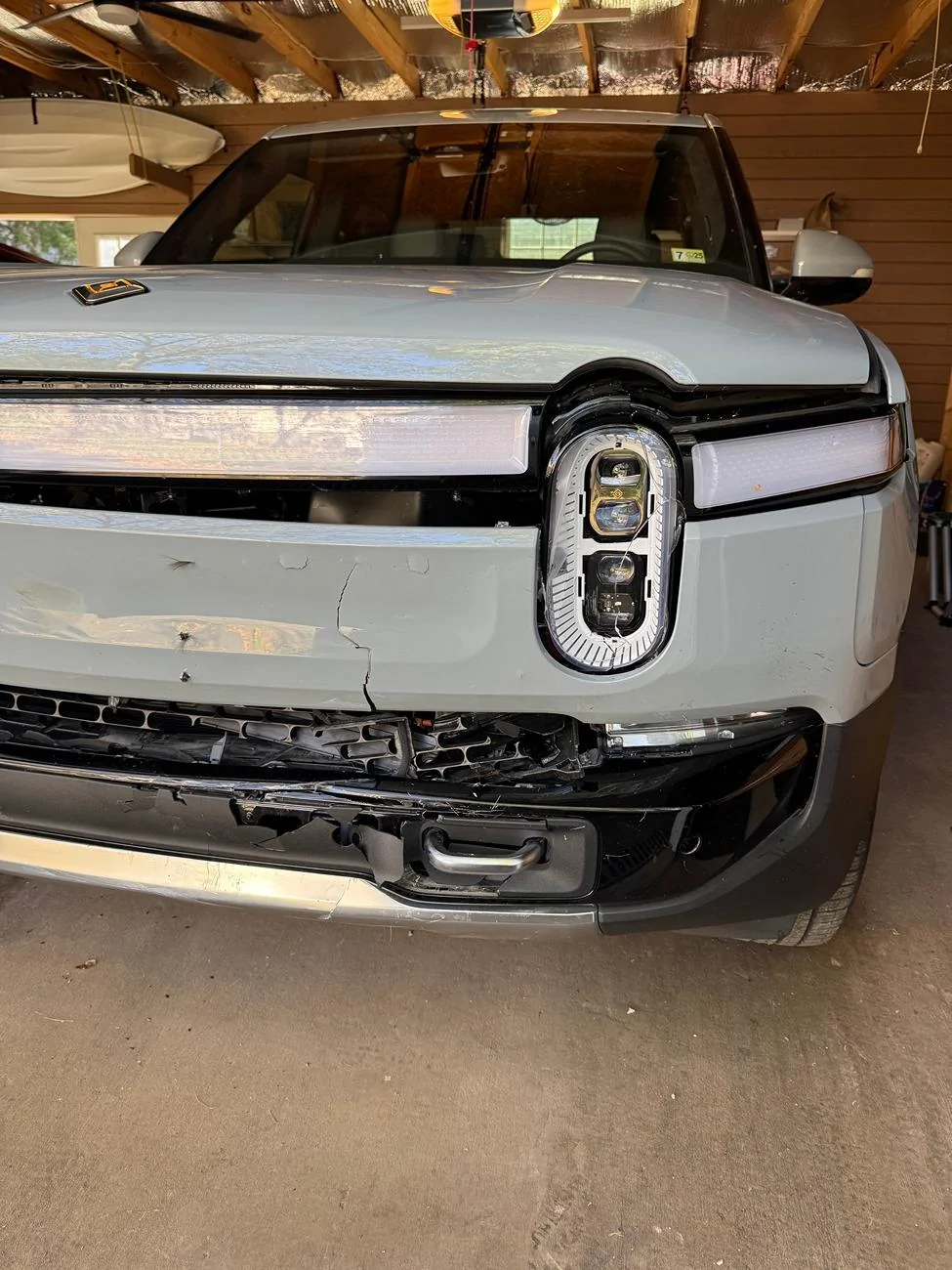 Rivian R1T R1S Deer strike IMG_0563