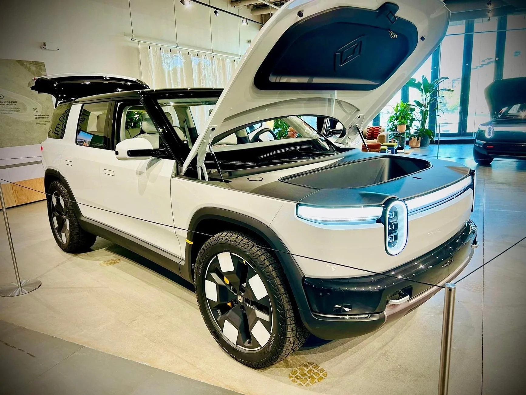 Rivian R1T R1S R2 and R3X are at new Boston Rivian Space Rivian R2 Photos Boston Space 2
