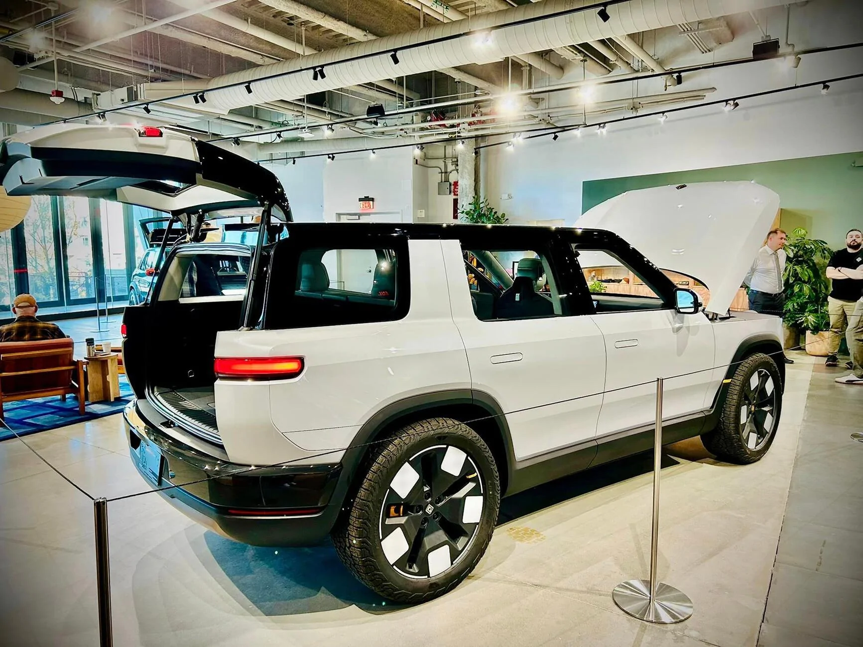 Rivian R1T R1S R2 and R3X are at new Boston Rivian Space Rivian R2 Photos Boston Space 1
