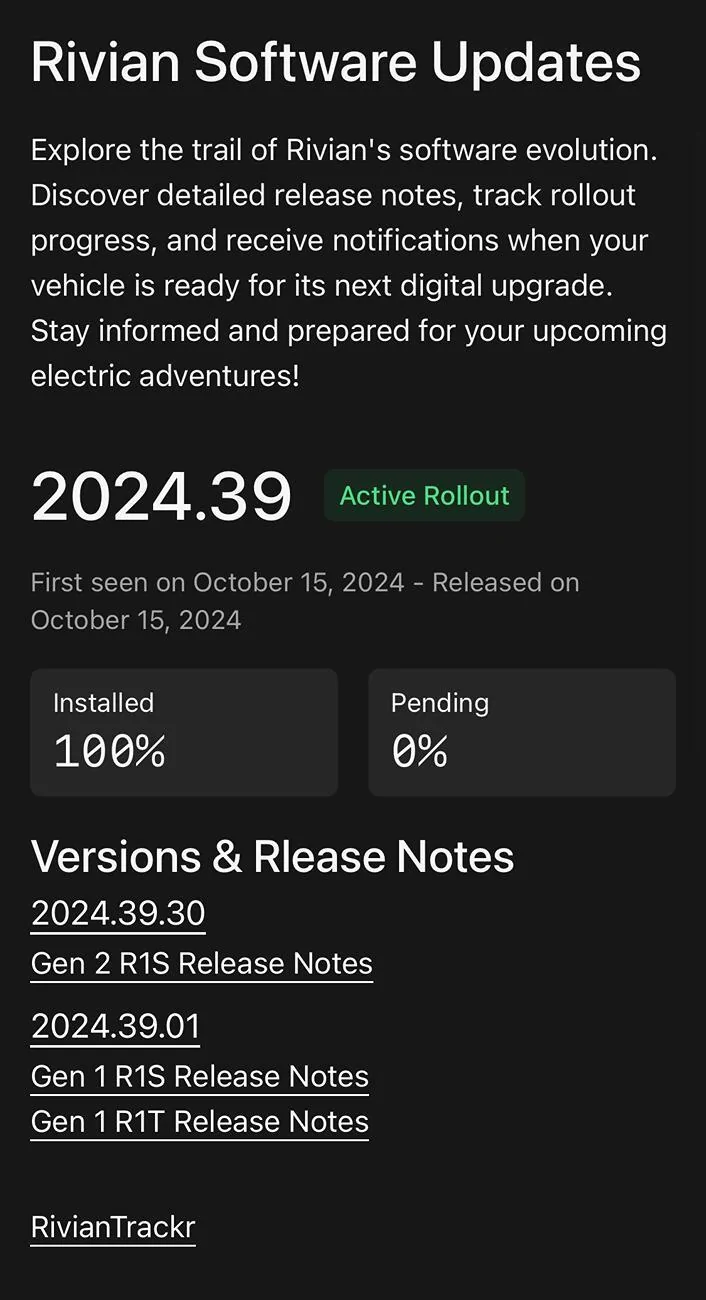 Rivian R1T R1S No update = no Halloween for us 1729388729829-ds
