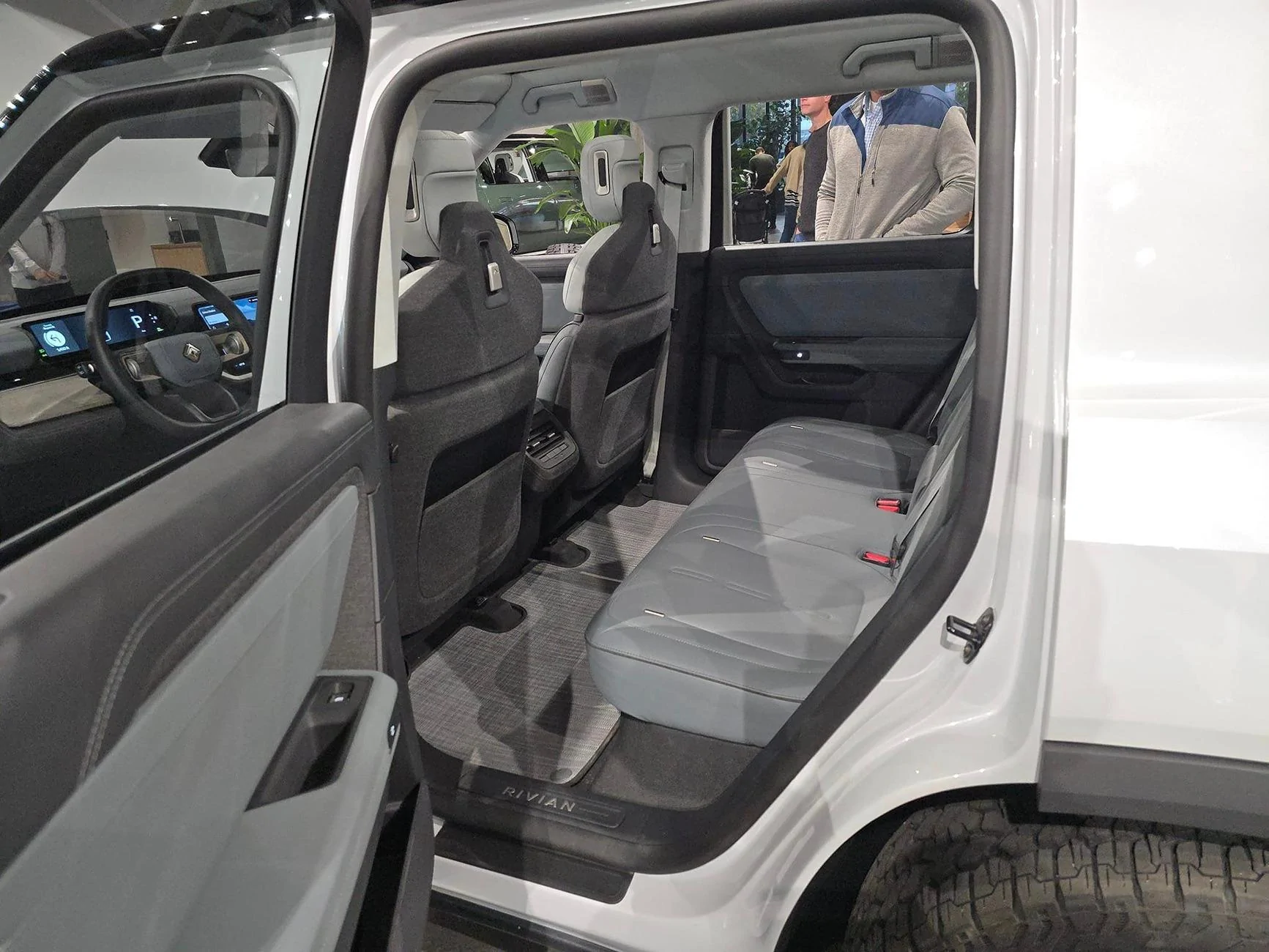 Rivian R1T R1S R2 and R3X are at new Boston Rivian Space Rivian R2 boston show room 10