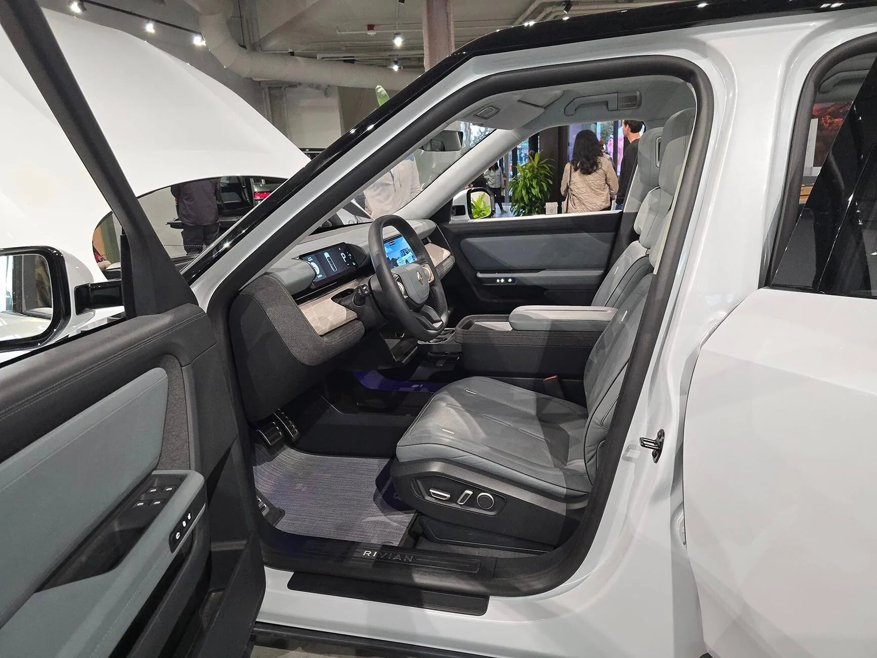 Rivian R1T R1S R2 and R3X are at new Boston Rivian Space Rivian R2 boston show room 7
