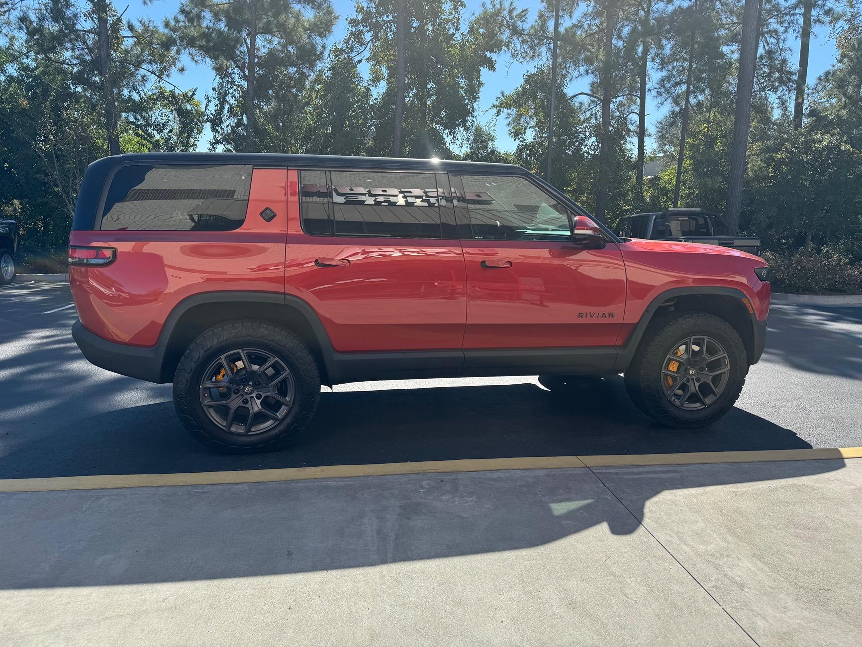 Rivian R1T R1S Toyo AT III EV tires mounted in factory size -  Discount Tires IMG_3998