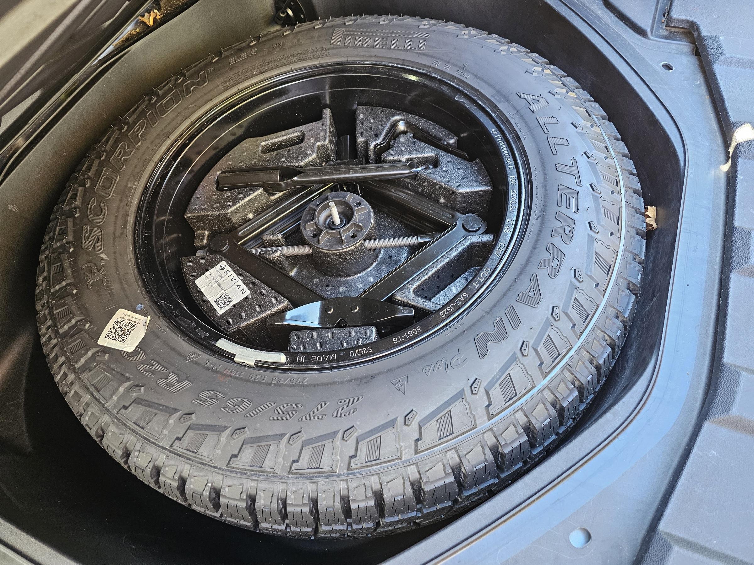 Rivian R1T R1S New Pirelli Scorpion AT Plus tire Spare