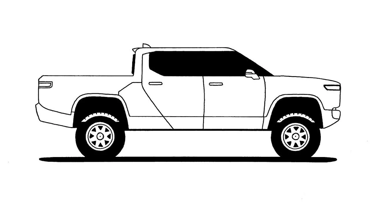 Rivian R1T R1S 2026 Scout SUV & Pickup shapes shown before imminent debut 1000000799