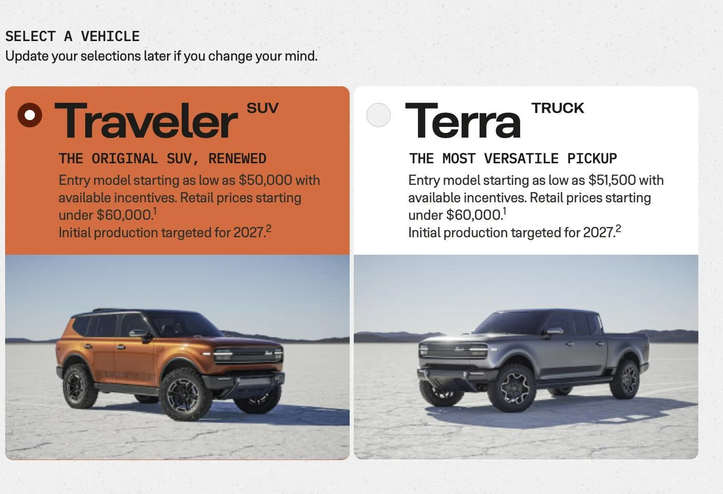 Rivian R1T R1S 2026 Scout SUV & Pickup shapes shown before imminent debut Screenshot 2024-10-24 at 3.31.13 PM
