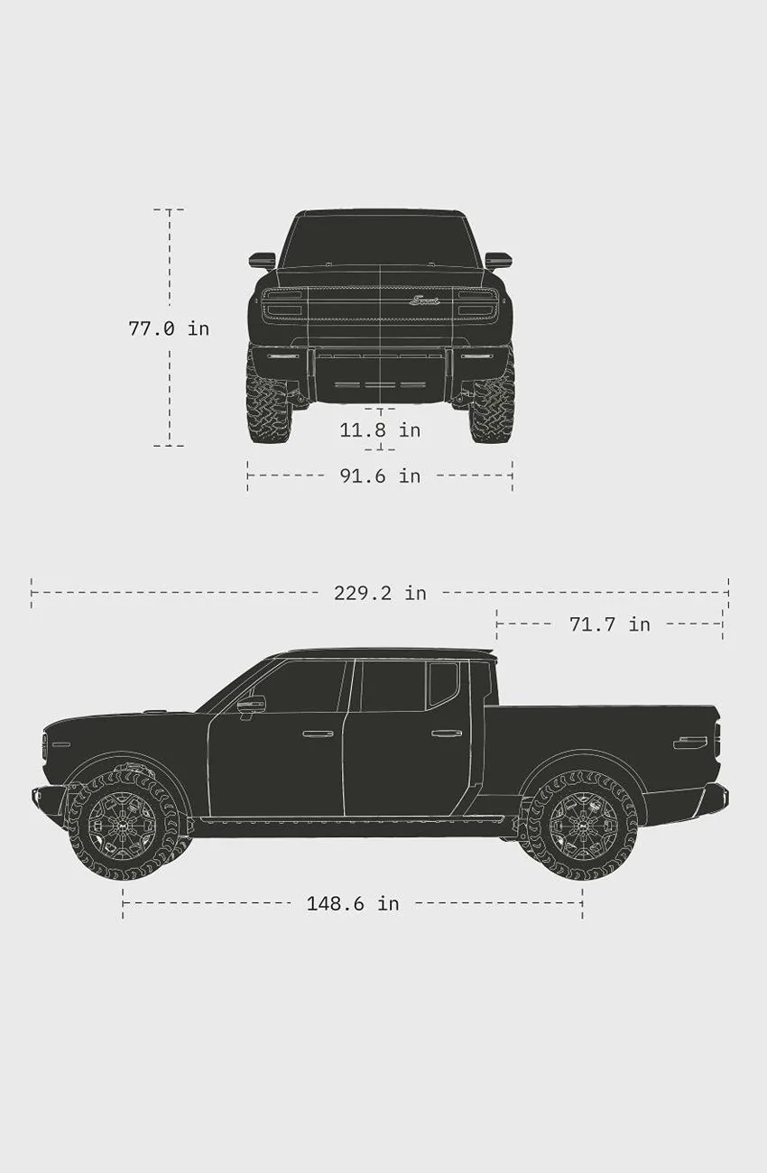 Rivian R1T R1S 2026 Scout SUV & Pickup shapes shown before imminent debut IMG_1073