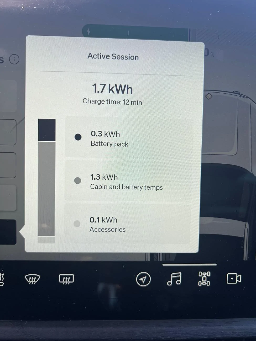 Rivian R1T R1S Cold weather battery conditioning vs driving efficiency IMG_0465