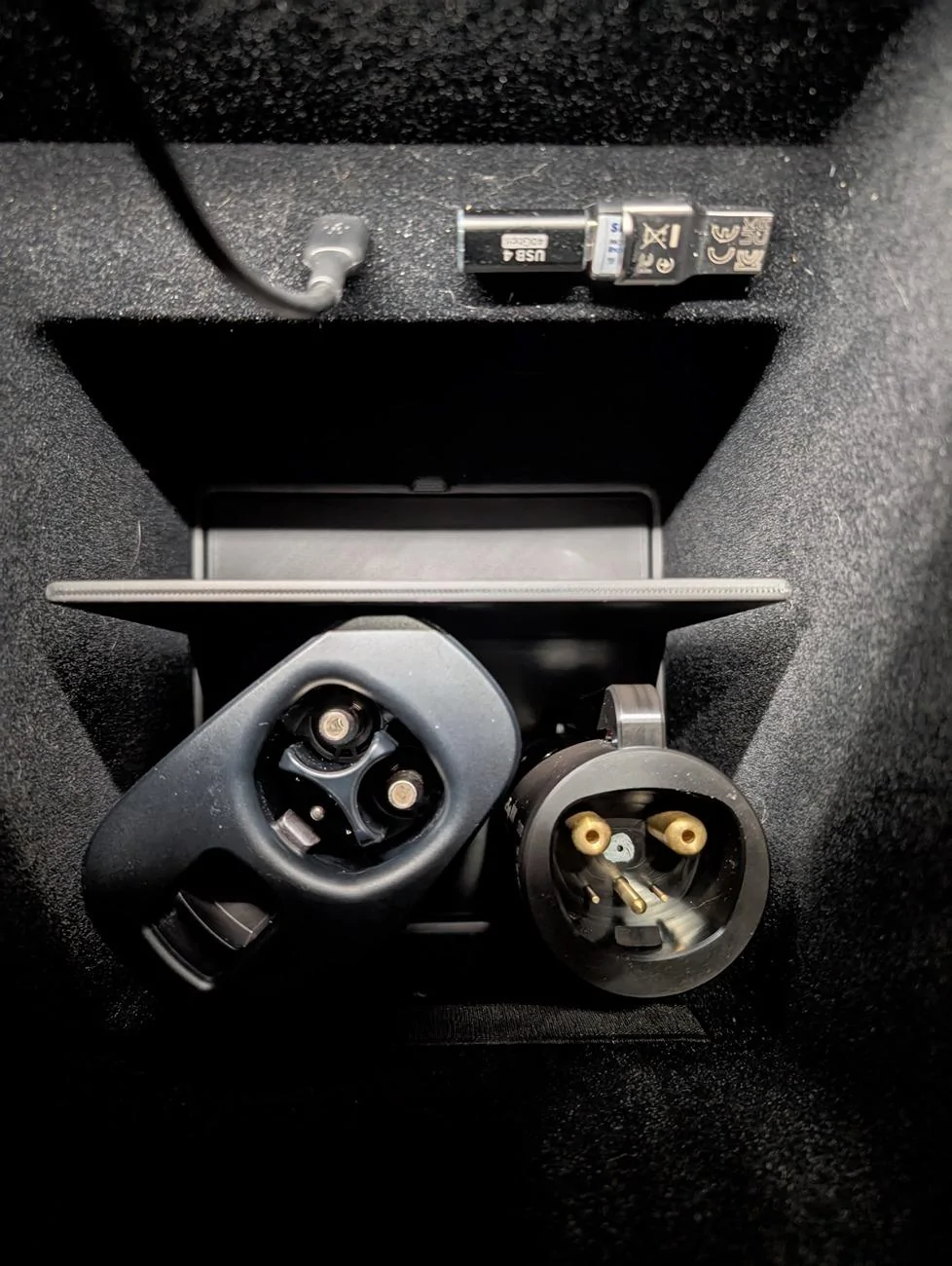 Rivian R1T R1S Tesla Charging Adapter Dock for Center Console PXL_20241027_031941920.NIGHT