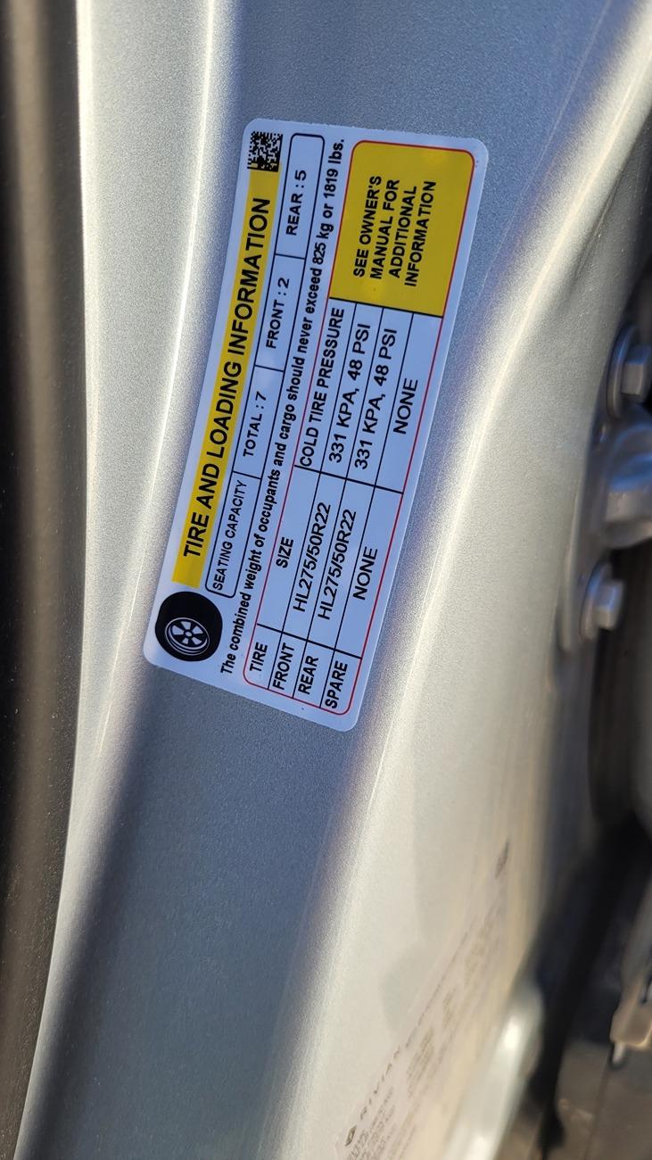 Rivian R1T R1S Updated Maximum Payload Ratings 20241029_144511