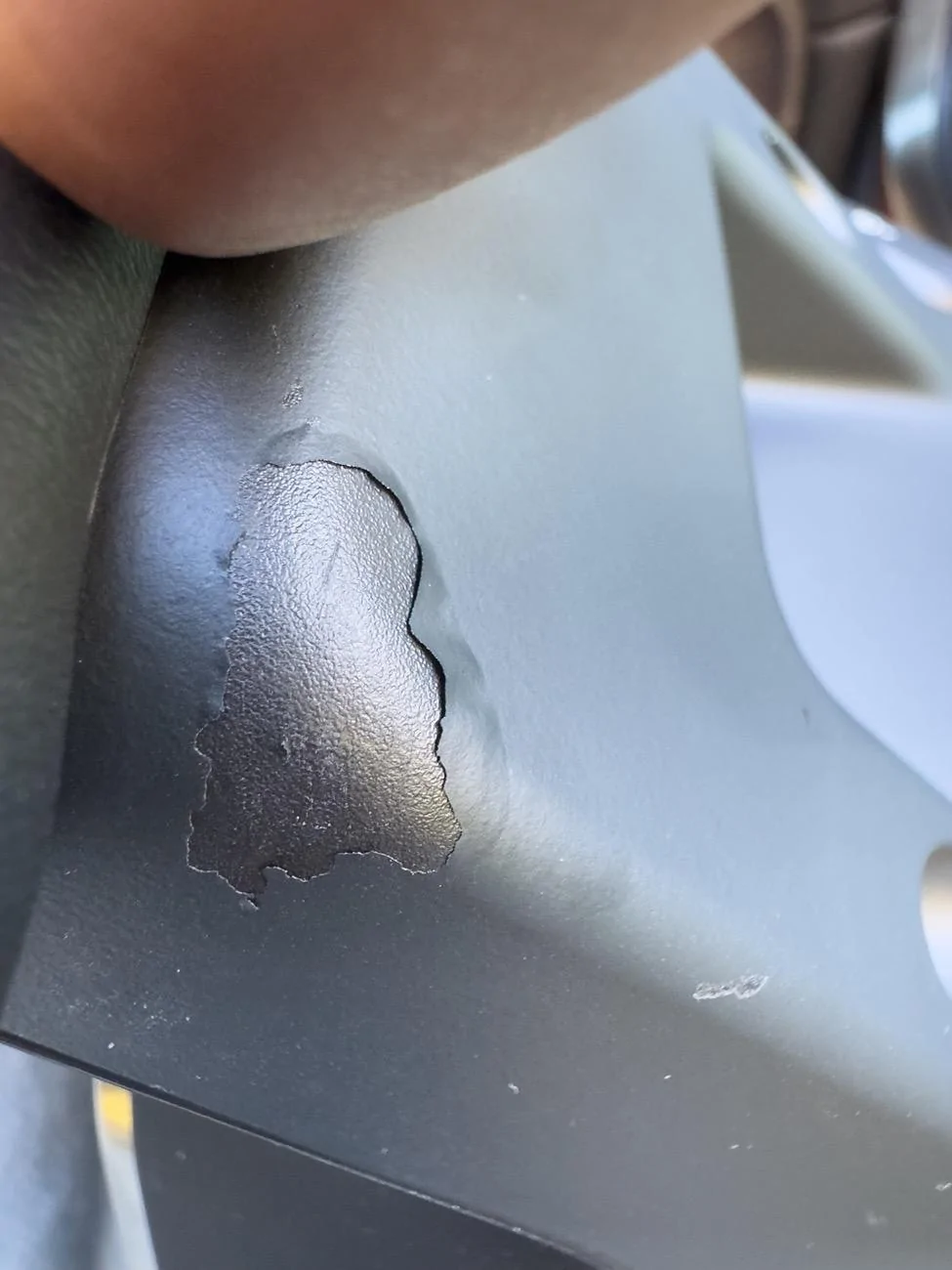 Rivian R1T R1S Steering Wheel Finish Peeling IMG_4355