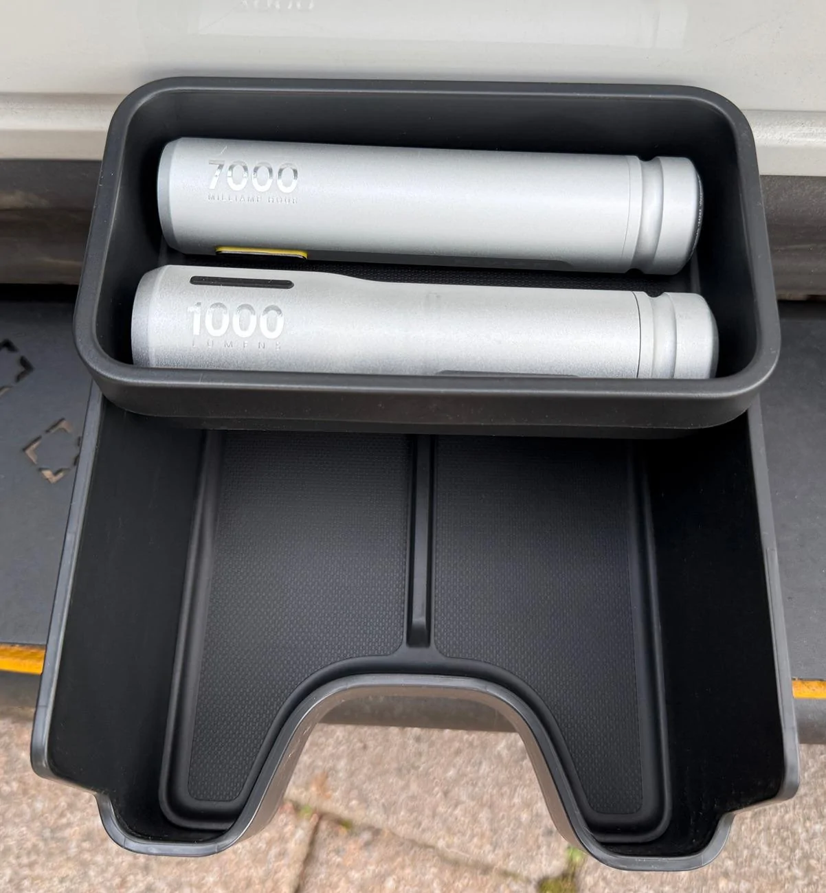 Rivian R1T R1S Power Bank and Center Console Organizer installed 20241104_205745493_iOS