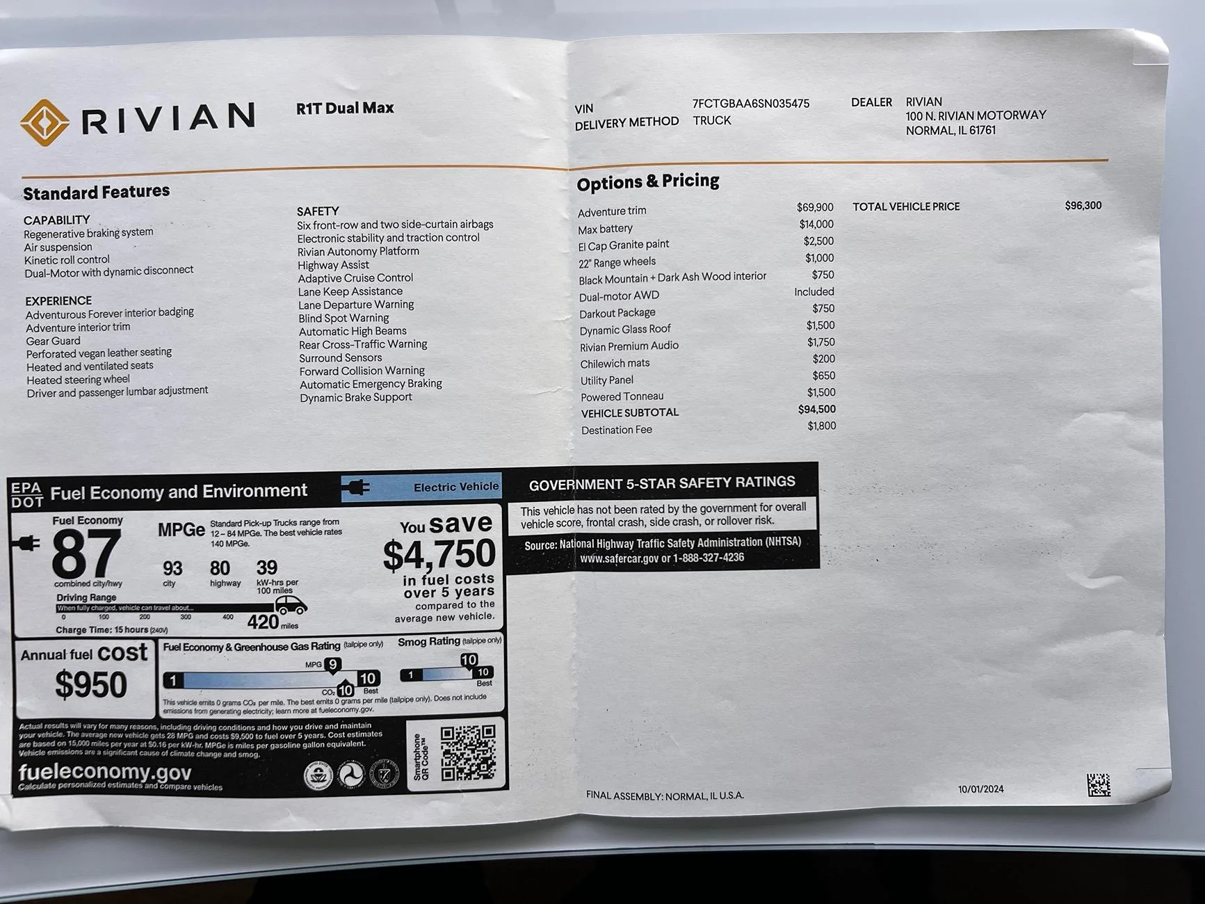 Rivian R1T R1S WTB R1T Max Pack Dual Motor IMG_8959