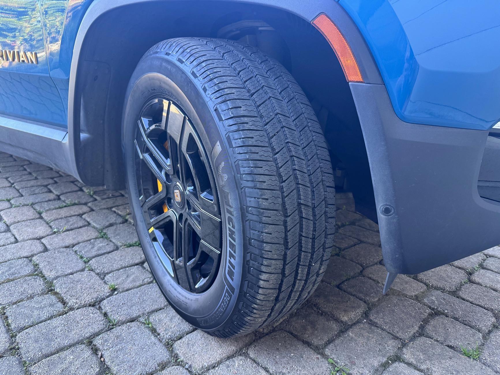 Rivian R1T R1S Michelin Defender LTX MS/2 all-season tire replacements for 20" ATs - considerable range improvement impact IMG_1346