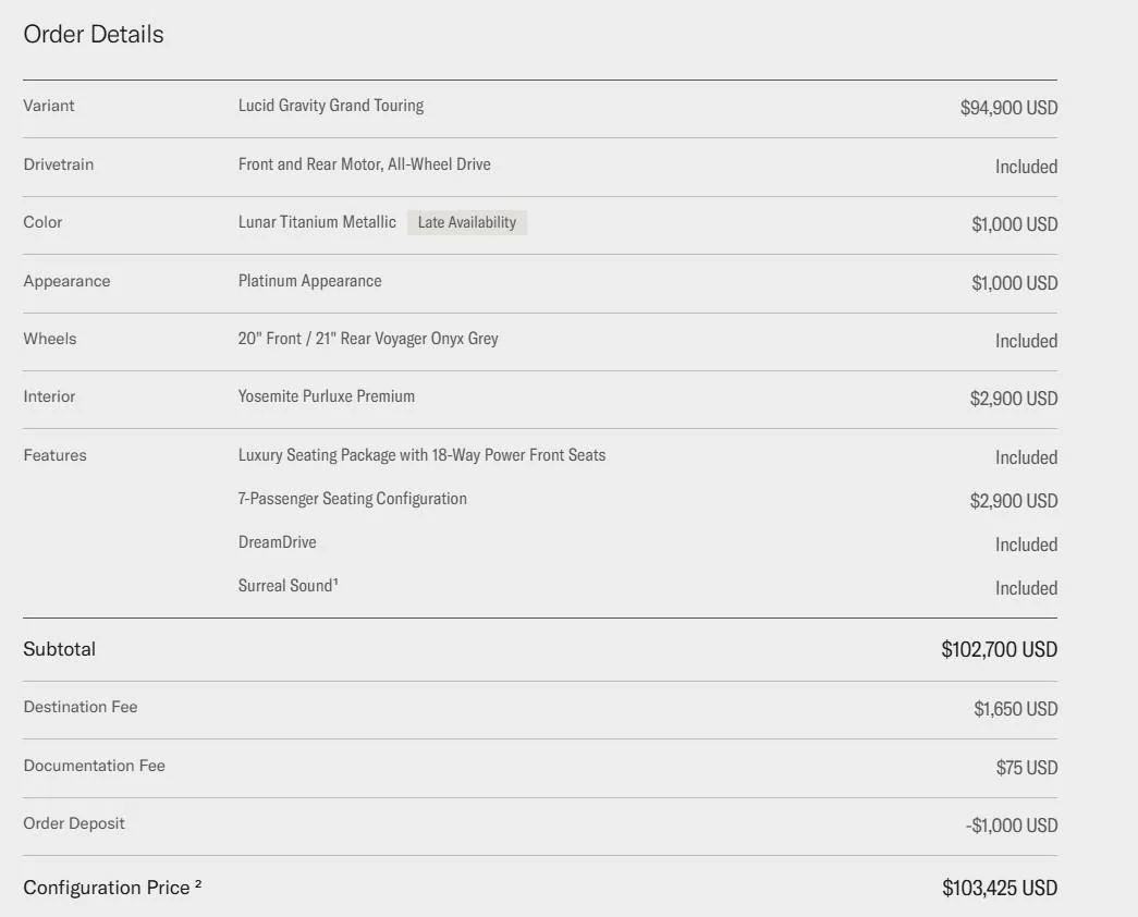 Rivian R1T R1S Lucid Gravity Opens Order Books Today $94,900 - Anyone Reserving? gravity order