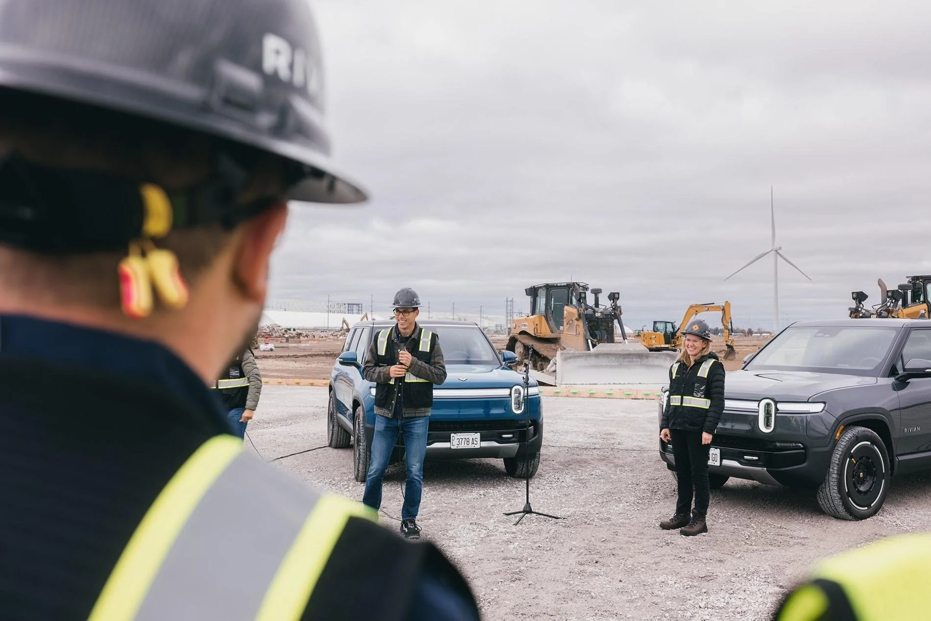 Rivian R1T R1S R2 production / assembly plant expansion breaks ground at Normal! ? rivian r2 production plant expansion normal