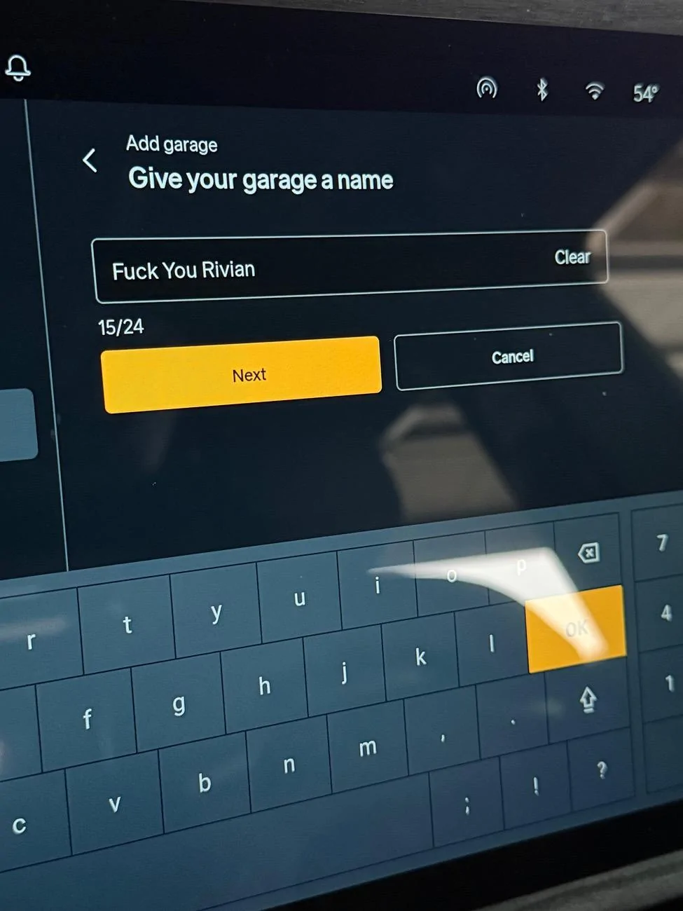 Rivian R1T R1S Garage door sync not working IMG_1744