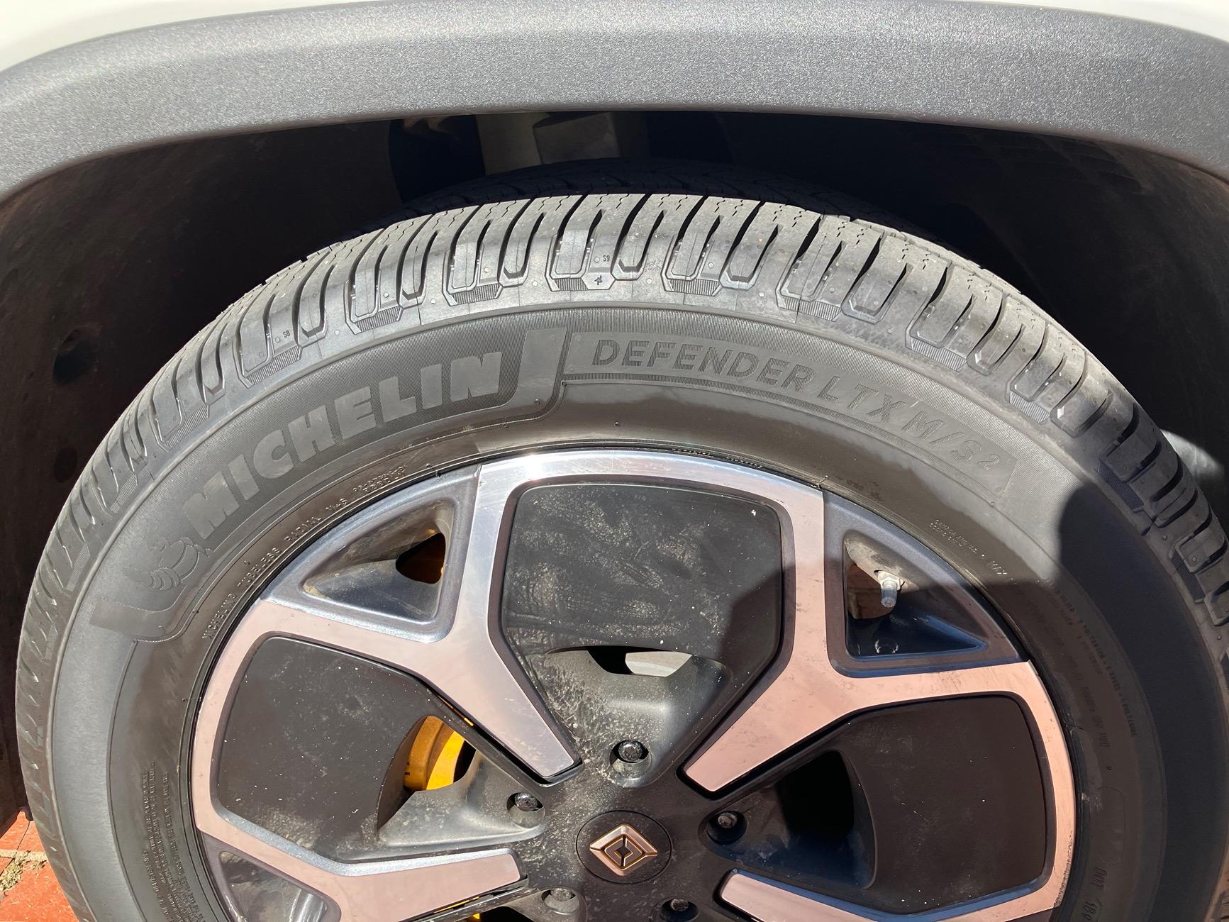 Rivian R1T R1S New Michelin LTX M/S2 on 275/55 R21 tires extra load on Gen1 R1T IMG_3810