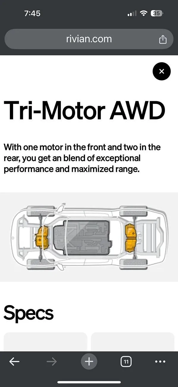 Rivian R1T R1S R1S Tri Motor Placement IMG_0834