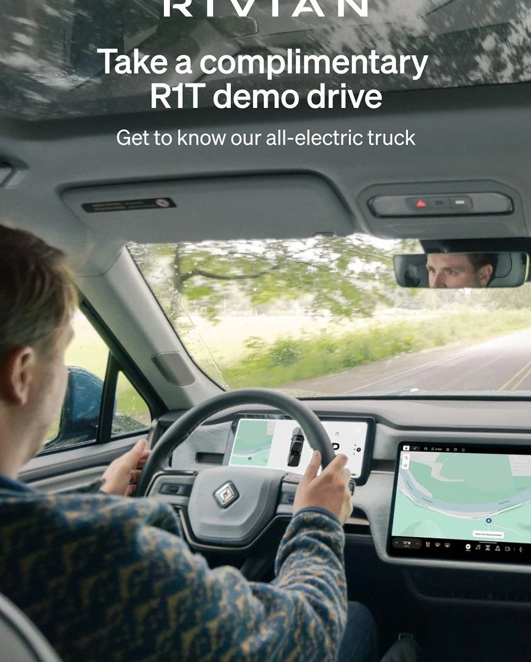 Rivian R1T R1S Driving Around full speed in Park 1000014294