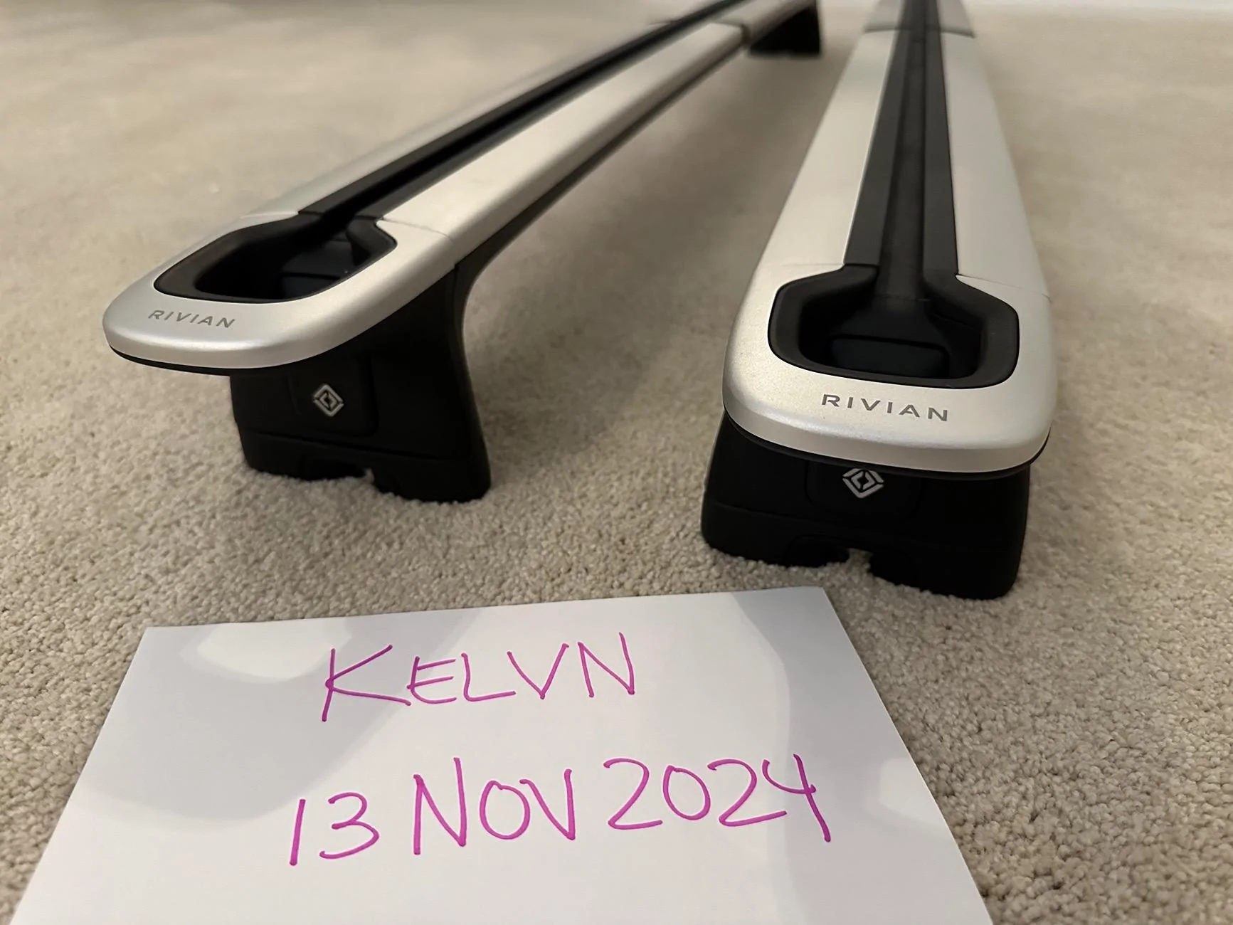 Rivian R1T R1S OEM Silver Crossbars - Like New IMG_7480