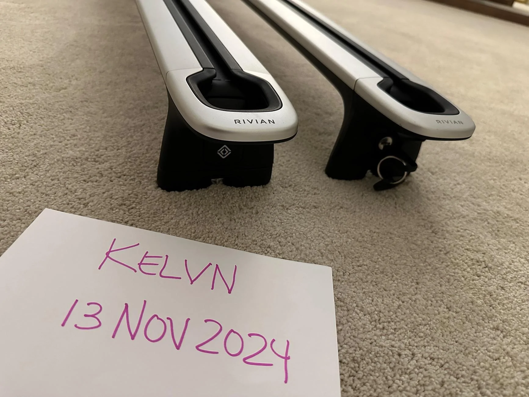 Rivian R1T R1S OEM Silver Crossbars - Like New IMG_7481