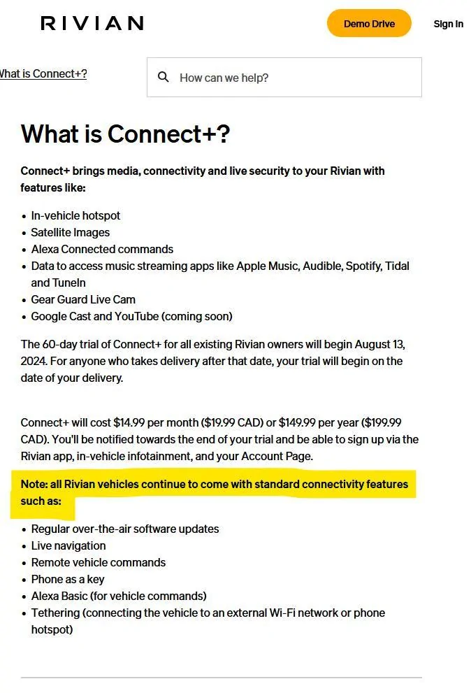 Rivian R1T R1S No Internet no Alexa 1731598242191-gy