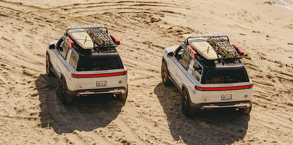 Rivian R1T R1S Rivian donates two R1S to Laguna Beach Marine Safety Fleet GccxphTagAA0qZd copy