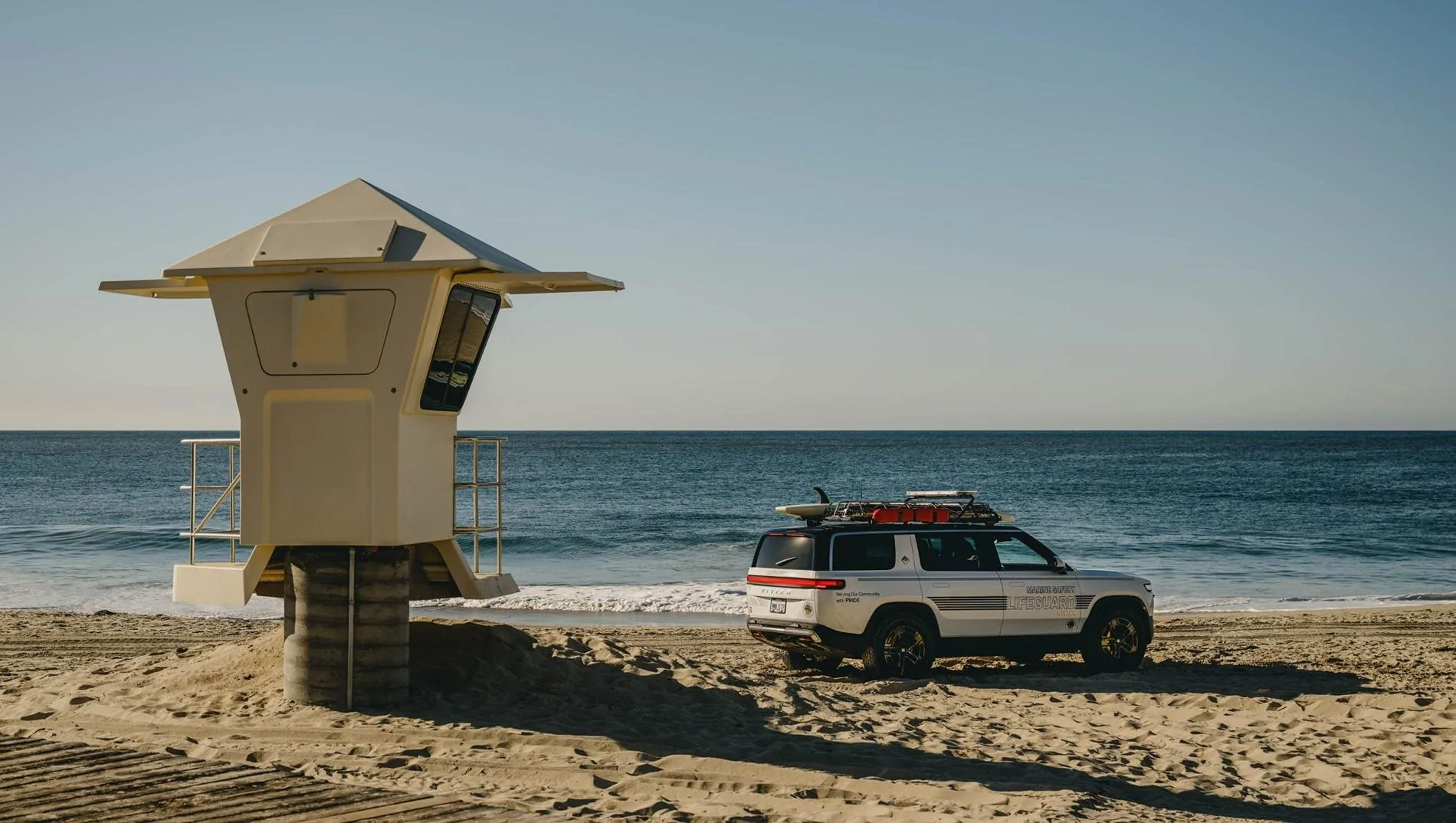Rivian R1T R1S Rivian donates two R1S to Laguna Beach Marine Safety Fleet GccxoeDaMAAoR26