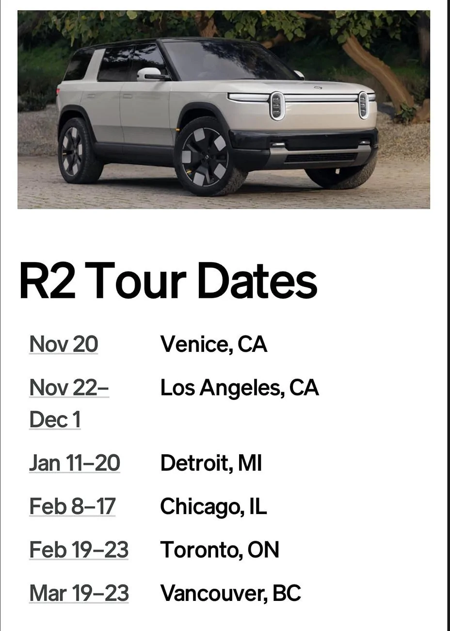Rivian R1T R1S R2 Tour Schedule & Locations (November 2024 - March 2025) 467188083_10160417558485848_7174344826376226588_n