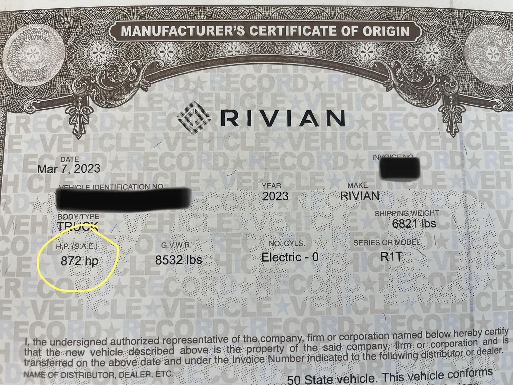 Rivian R1T R1S I'm being audited: what is a "manufacturer's certification"? IMG_3356