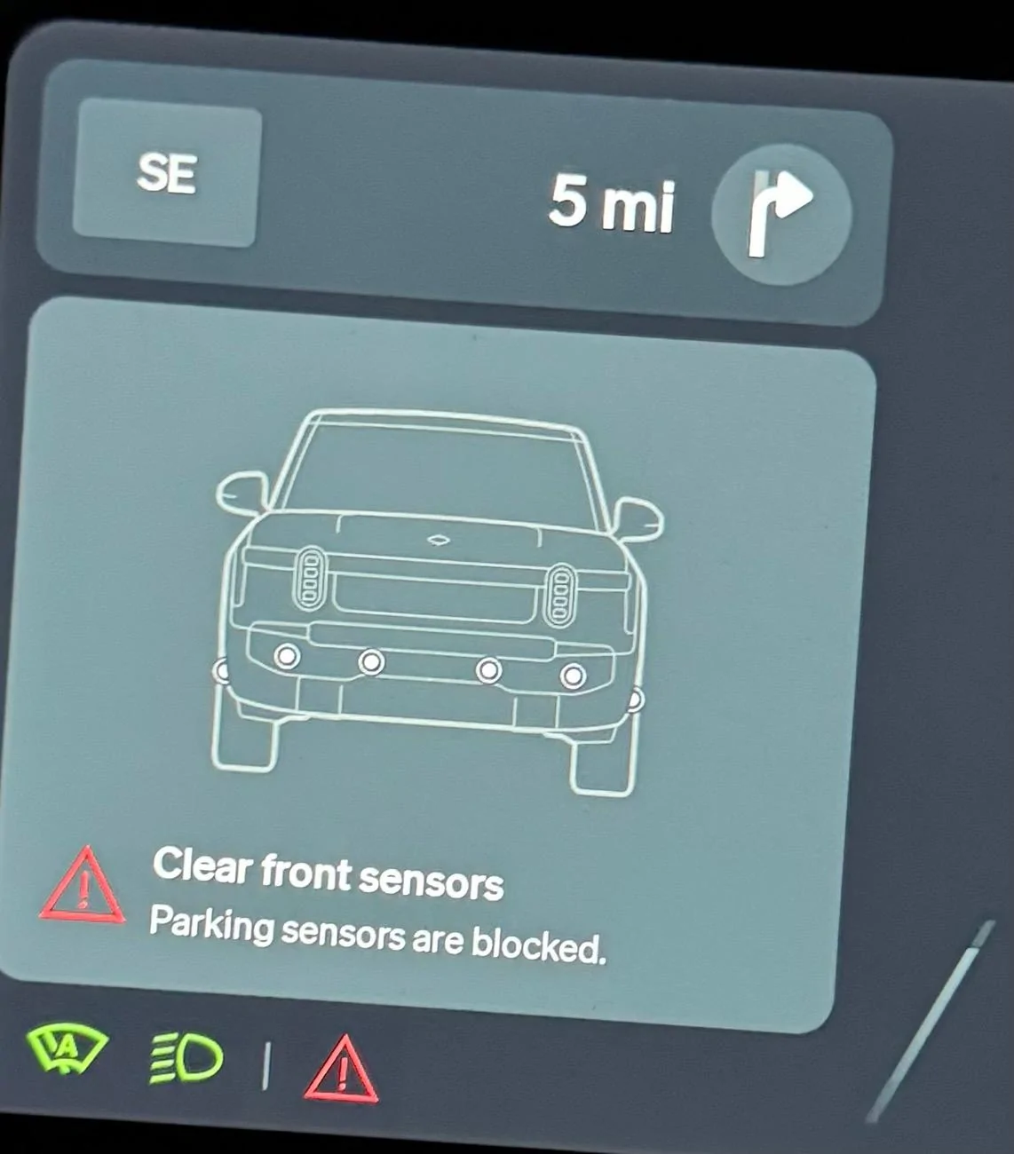 Rivian R1T R1S Parking Sensors in the Rain IMG_2120
