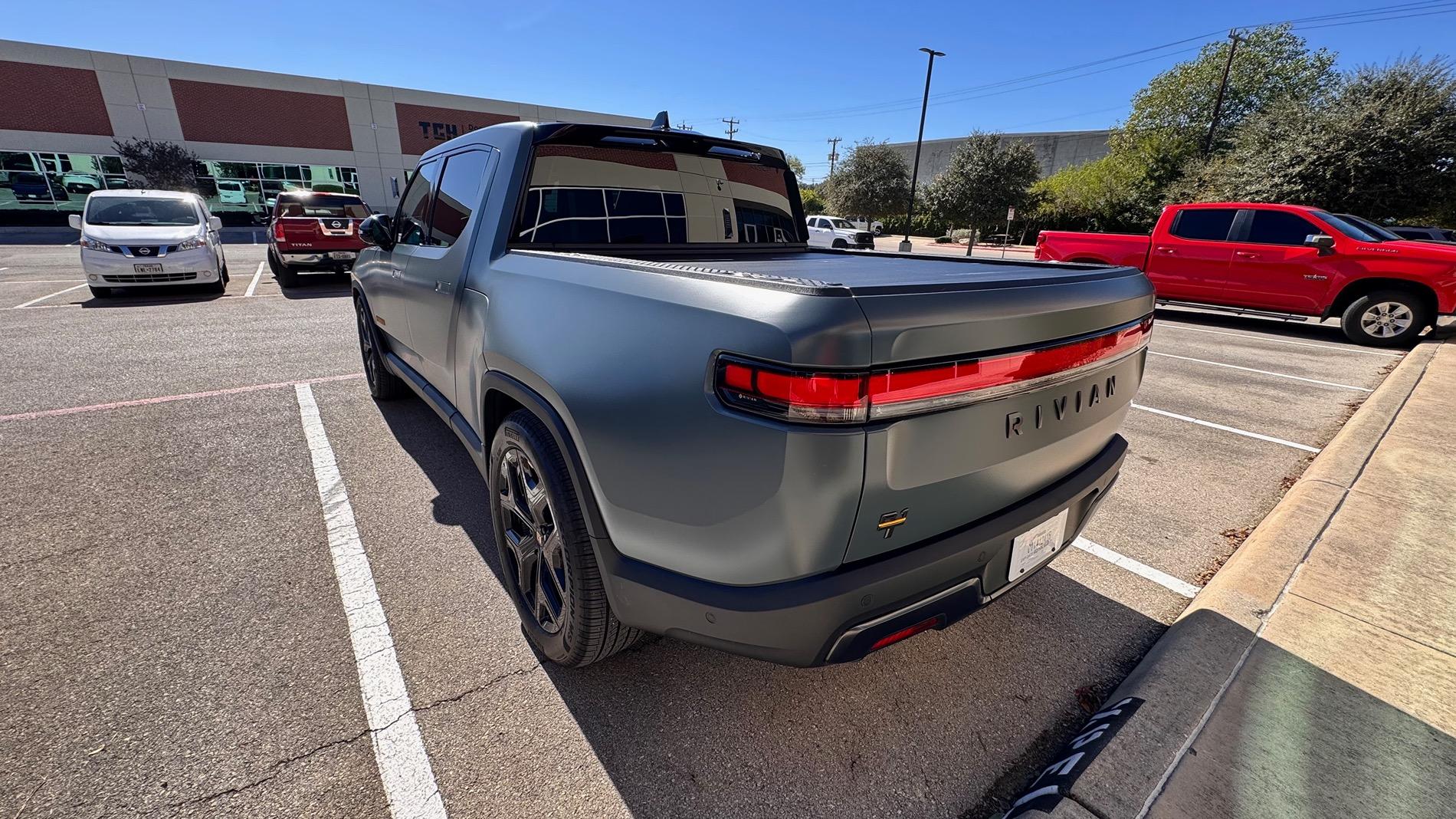 Rivian R1T R1S Storm Blue wrapped in XPEL Stealth PPF -- photos IMG_1179