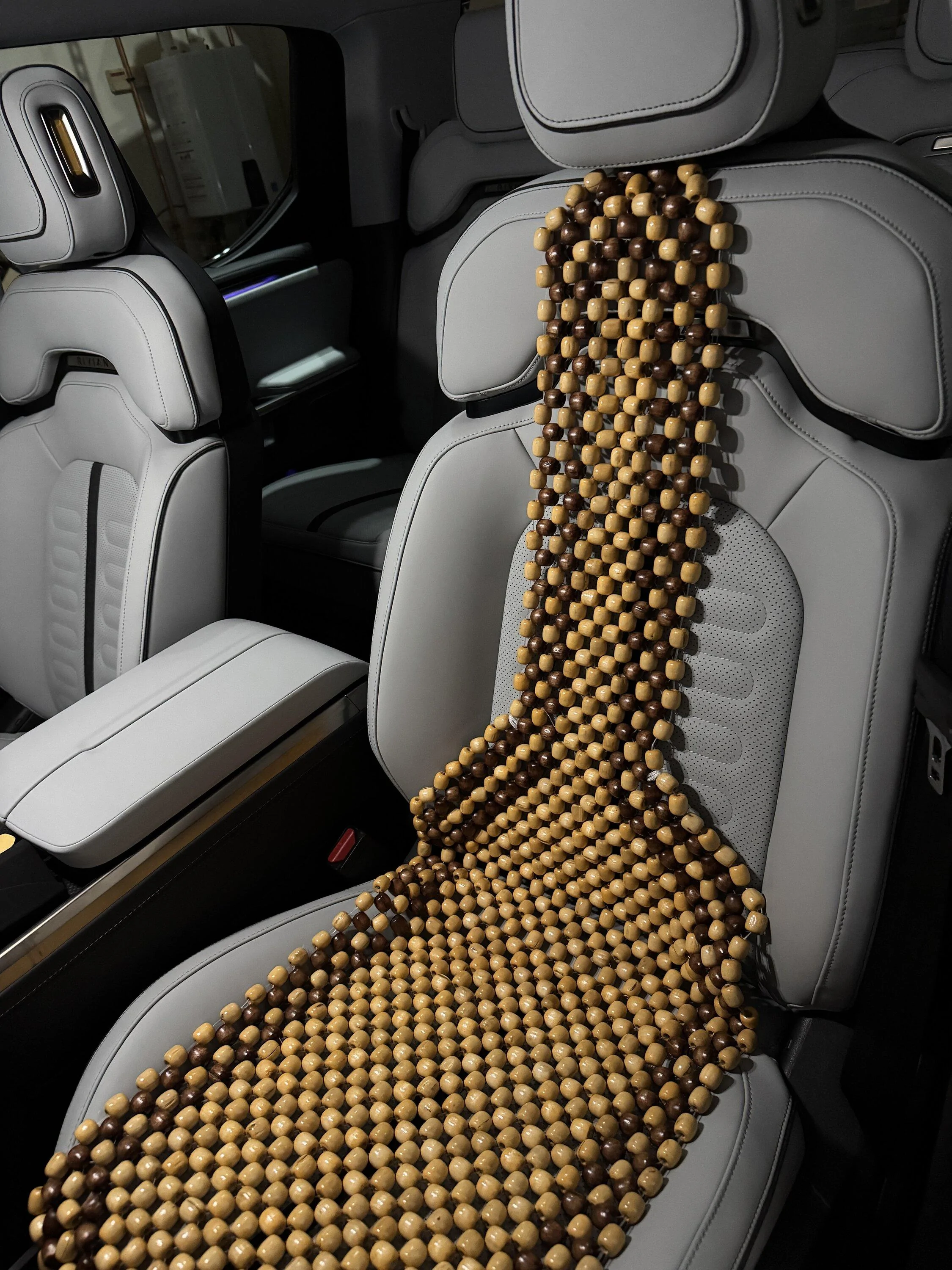 Rivian R1T R1S Anyone use beaded seat cushions (cab driver beads)? seats