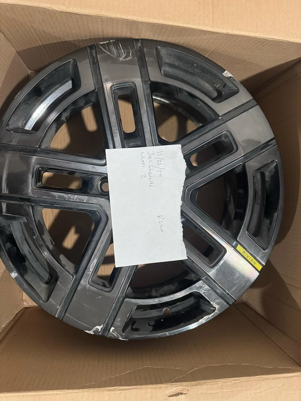 Rivian R1T R1S Selling 2 OEM Dark 20" wheels tempImageFxLHBl