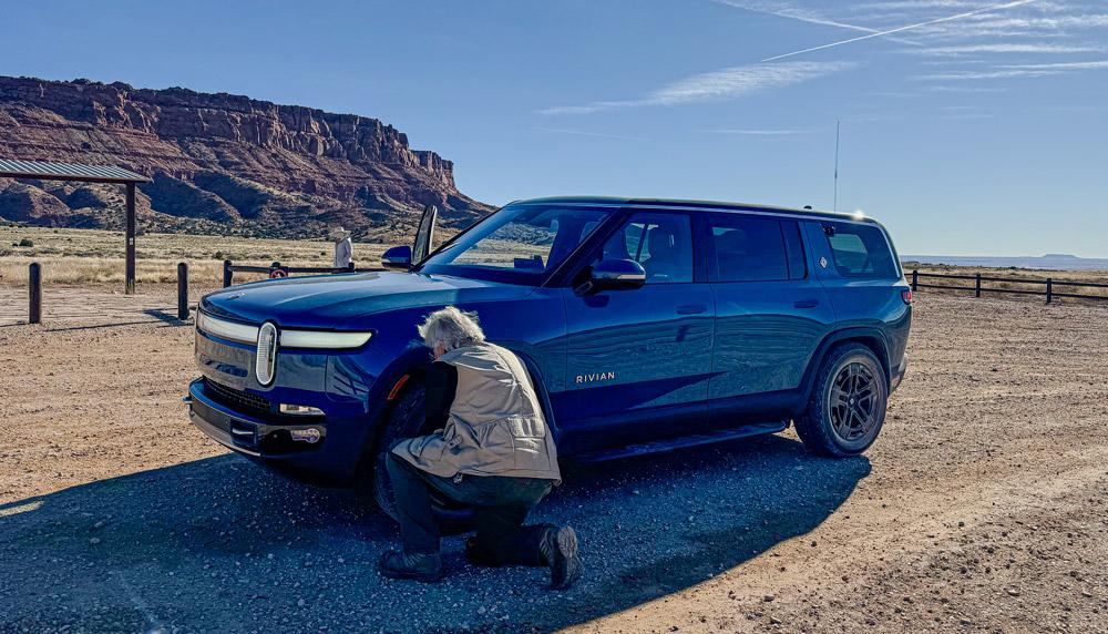 Rivian R1T R1S California to White Pocket, AZ in our R1S IMG_4437