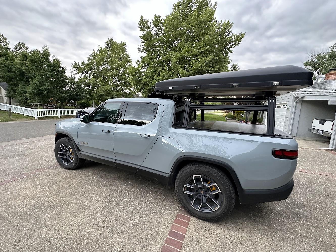 Rivian R1T R1S Bed Rack options from Xtrusion Overland IMG_4584