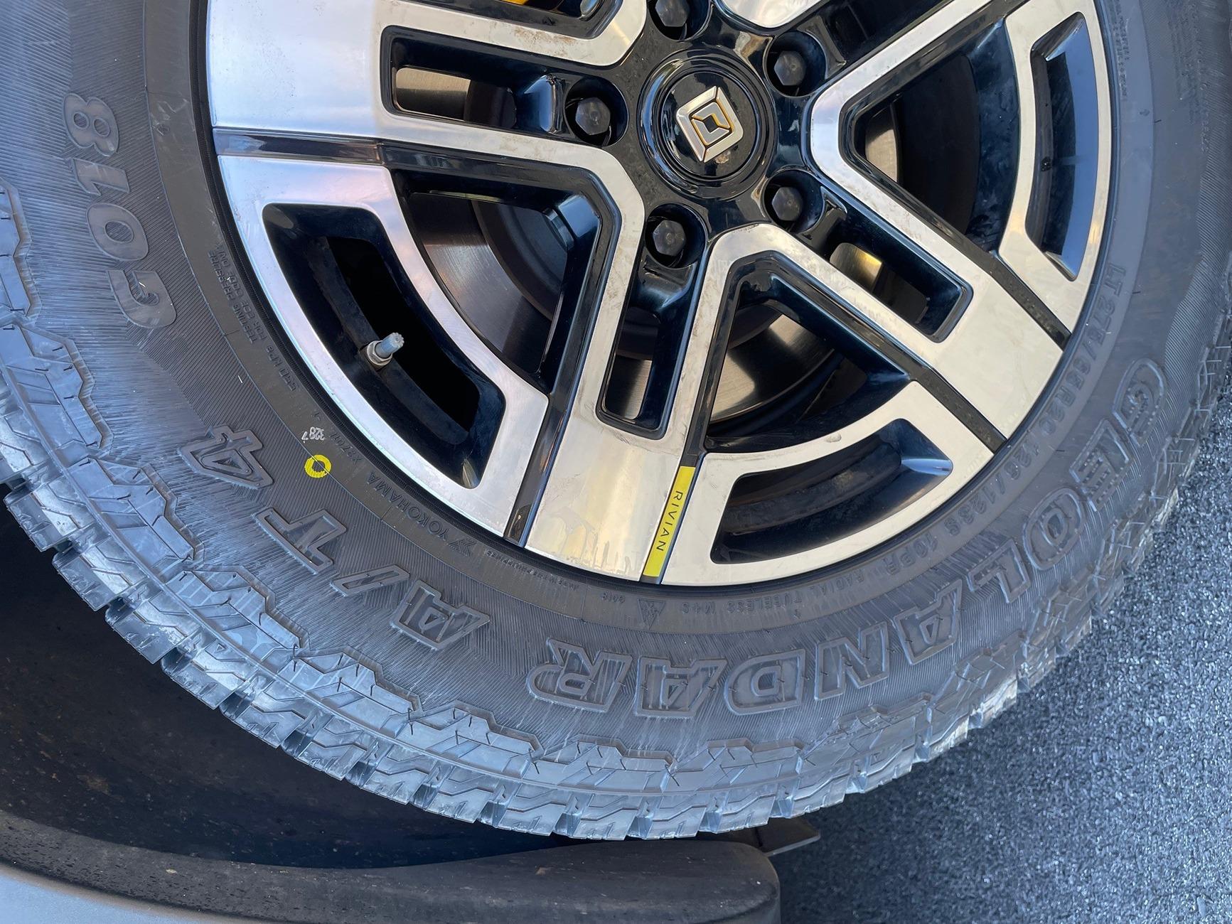 Rivian R1T R1S Yokohama Geolandar AT4 Tires -- Installed Pics & Impressions letterin