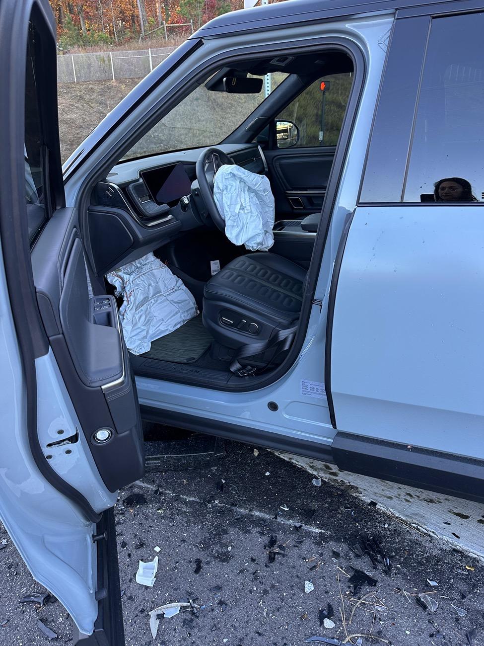 Rivian R1T R1S My poor R1S totaled but saved my life IMG_0405