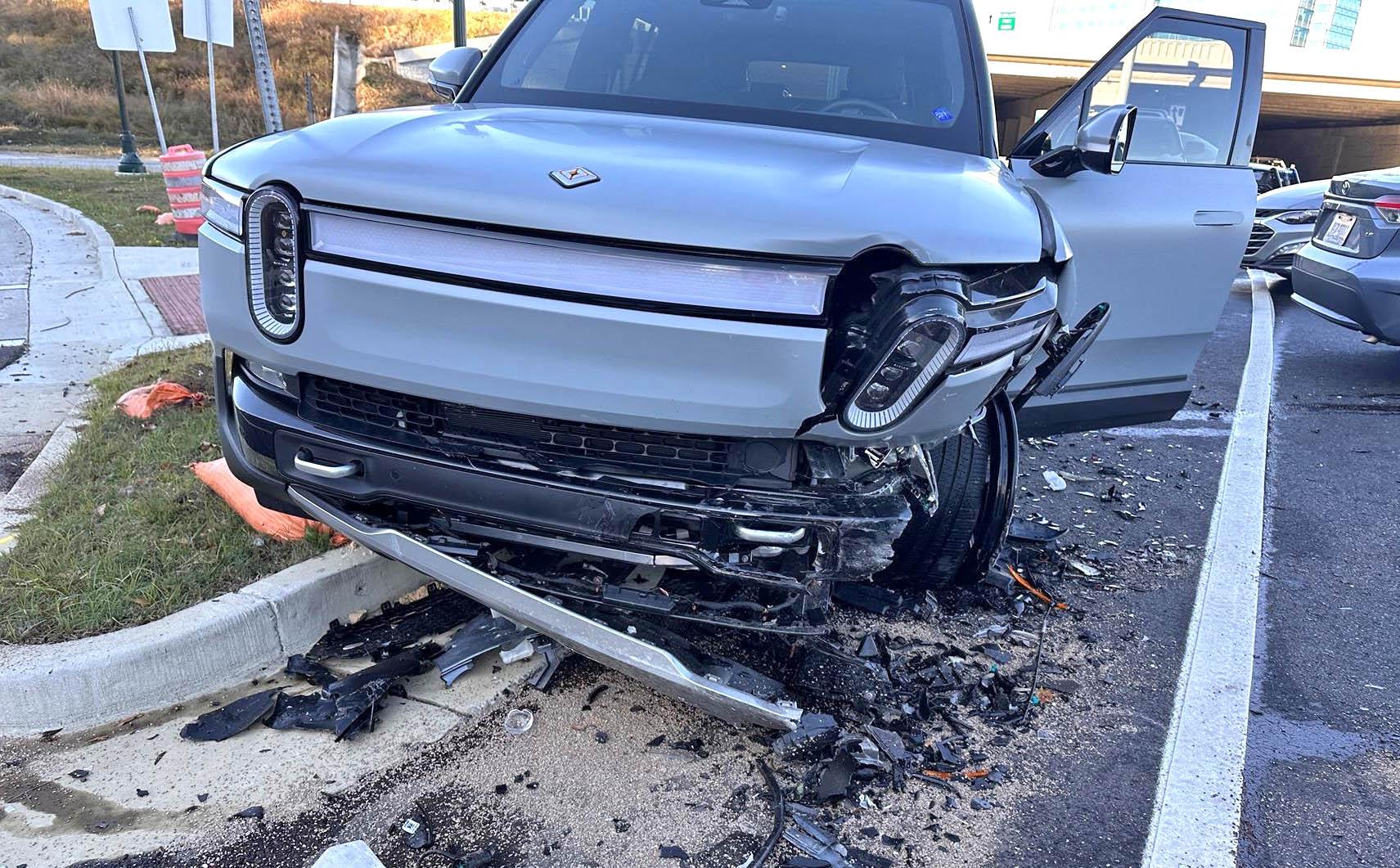 Rivian R1T R1S My poor R1S totaled but saved my life IMG_0407
