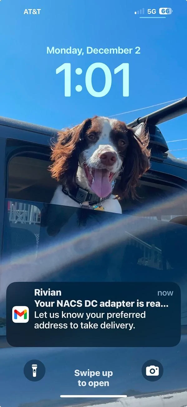 Rivian R1T R1S Shipping confirmation for adapter today IMG_3898