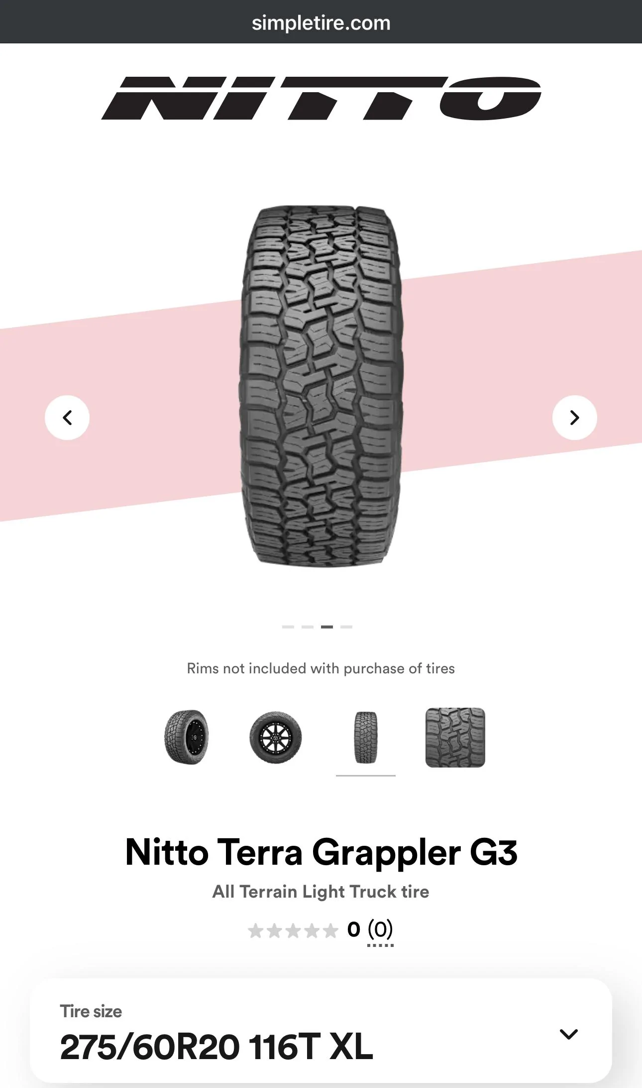 Rivian R1T R1S Nitto Terra Grappler G3 tires available IMG_1053