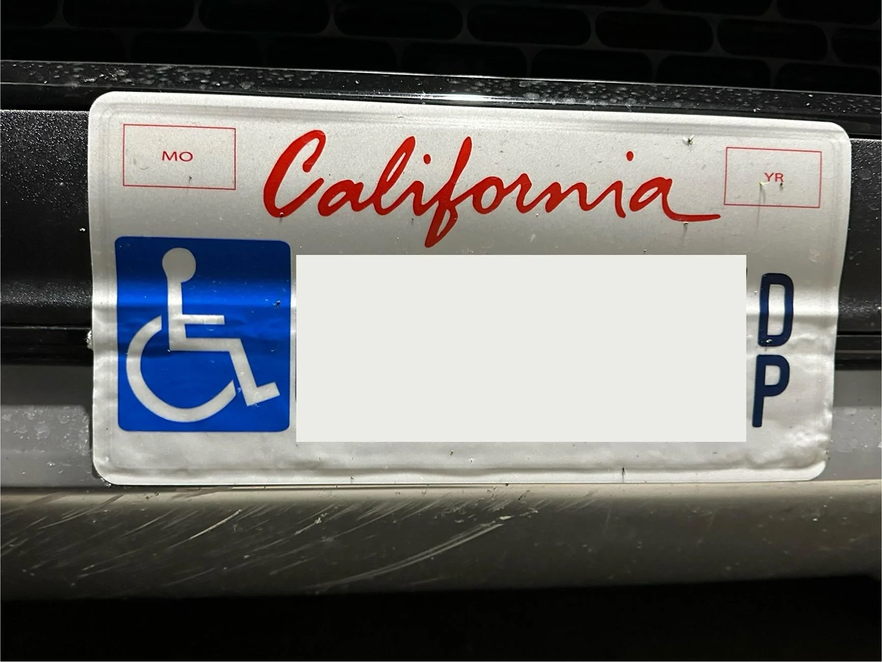 Rivian R1T R1S Adhesive front license plate IMG_4136