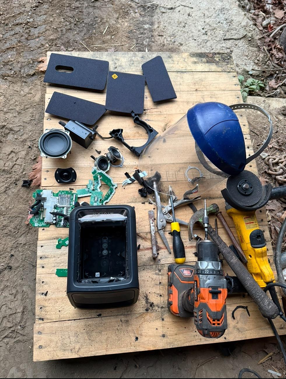 Rivian R1T R1S 1st Gutted out Camp Speaker IMG_7451