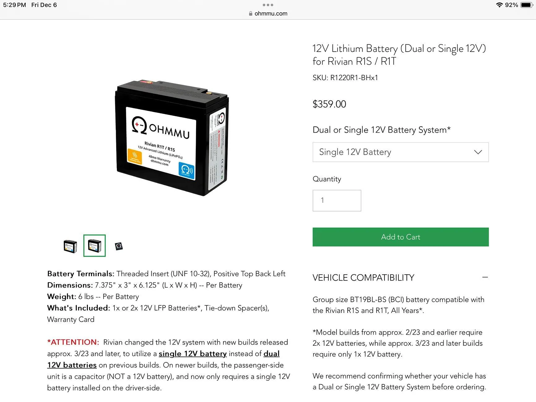 Rivian R1T R1S 12v Lead Acid Battery Replacement IMG_0035
