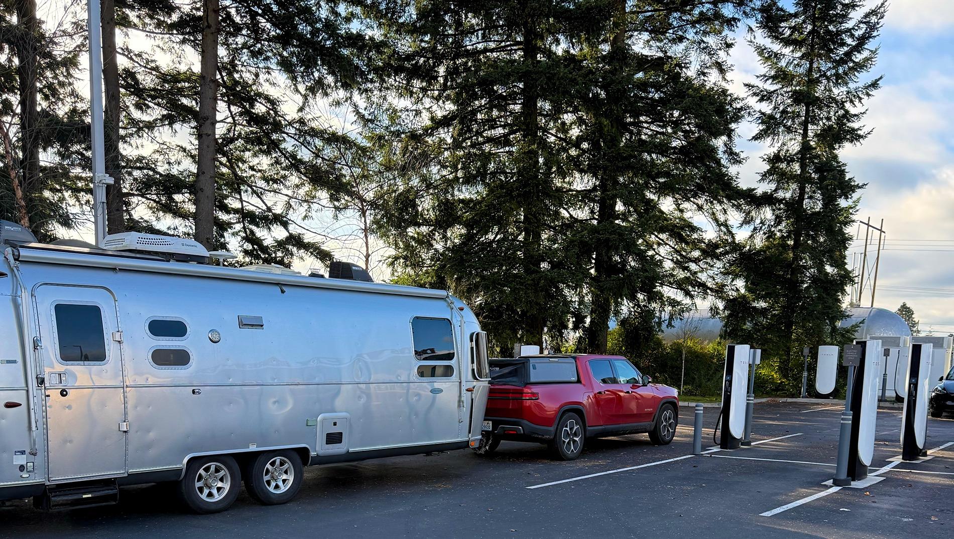 Rivian R1T R1S Finally - A pull through charger IMG_0394