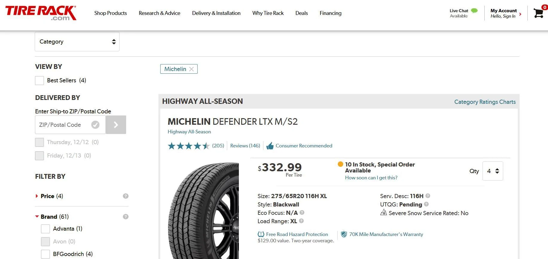 Rivian R1T R1S 20" Michelin Defender LTX M/S2 1733950444654-u7